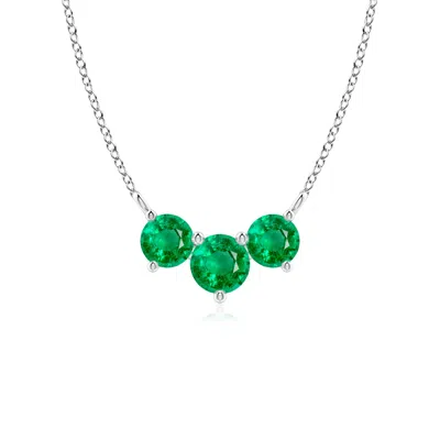ANGARA CLASSIC TRIO EMERALD NECKLACE