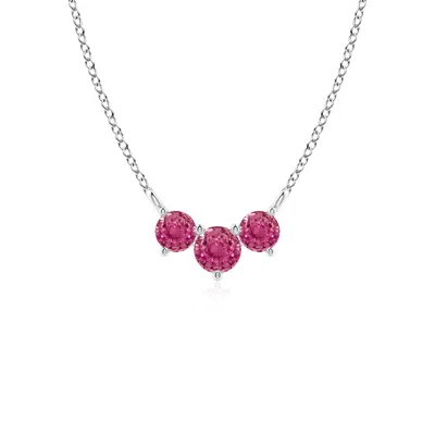 ANGARA CLASSIC TRIO PINK SAPPHIRE NECKLACE