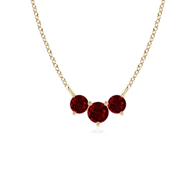 ANGARA CLASSIC TRIO RUBY NECKLACE