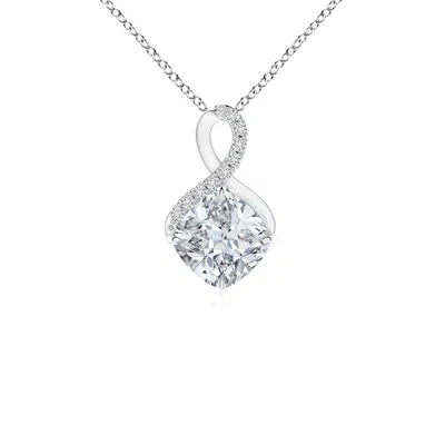 ANGARA CLAW-SET DIAMOND INFINITY PENDANT WITH DIAMOND ACCENTS