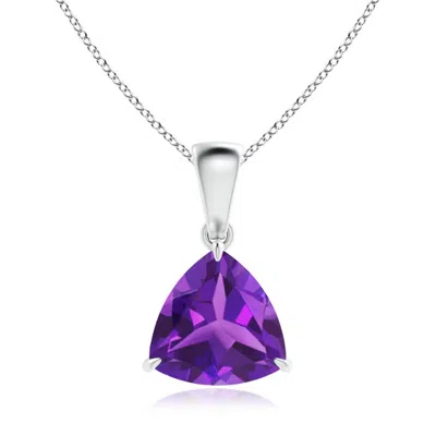 ANGARA CLAW-SET TRILLION AMETHYST SOLITAIRE PENDANT