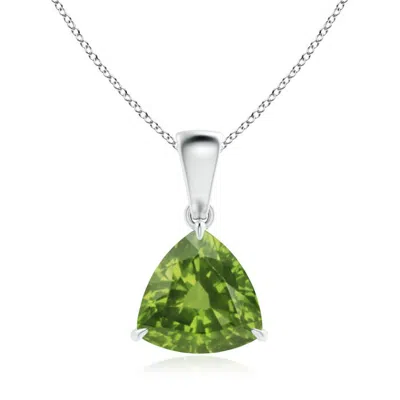 ANGARA CLAW-SET TRILLION PERIDOT SOLITAIRE PENDANT