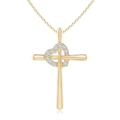 ANGARA CROSS PENDANT WITH DIAMOND HEART