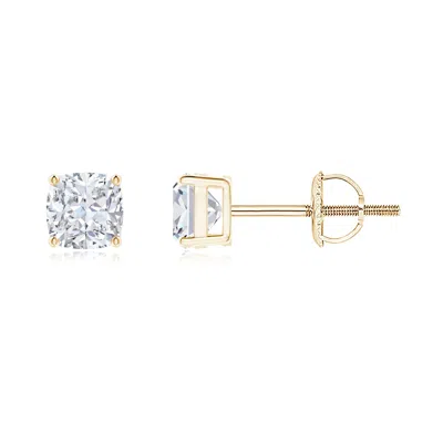 ANGARA CUSHION DIAMOND SOLITAIRE STUD EARRINGS