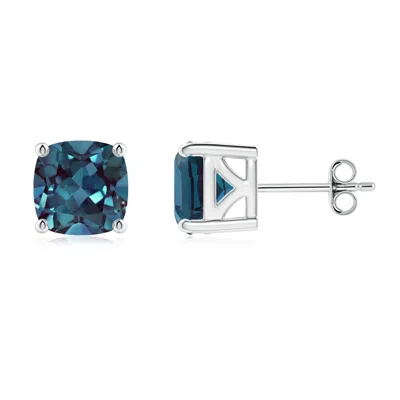 ANGARA CUSHION LAB-GROWN ALEXANDRITE SOLITAIRE STUD EARRINGS