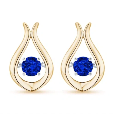 ANGARA DANCING BLUE SAPPHIRE SOLITAIRE DROP EARRINGS