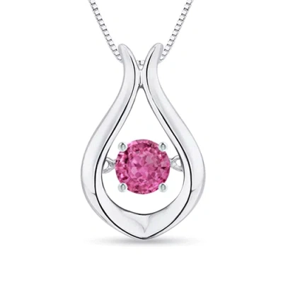ANGARA DANCING PINK SAPPHIRE SOLITAIRE DROP PENDANT