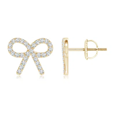 ANGARA DIAMOND BOW STUD EARRINGS