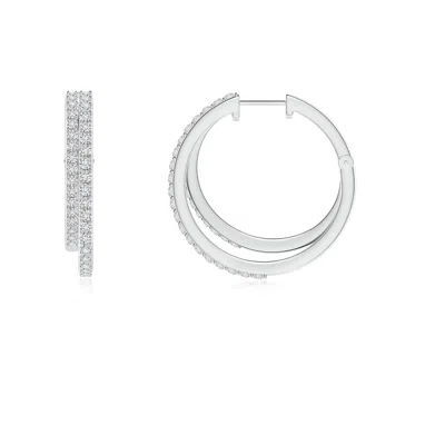 ANGARA DIAMOND DOUBLE HOOP EARRINGS