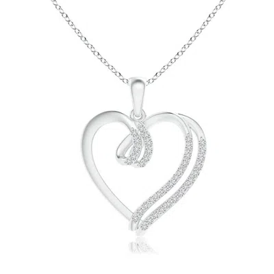 ANGARA DIAMOND DOUBLE LAYERED HEART DANGLE PENDANT