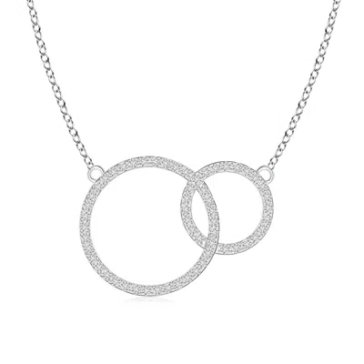 ANGARA DIAMOND ENCRUSTED INTERLOCKING CIRCLE NECKLACE