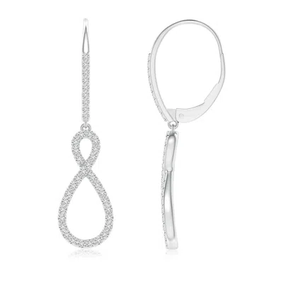 ANGARA DIAMOND INFINITY TWIST DROP EARRINGS