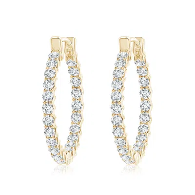 ANGARA DIAMOND INSIDE OUT ETERNITY HOOP EARRINGS