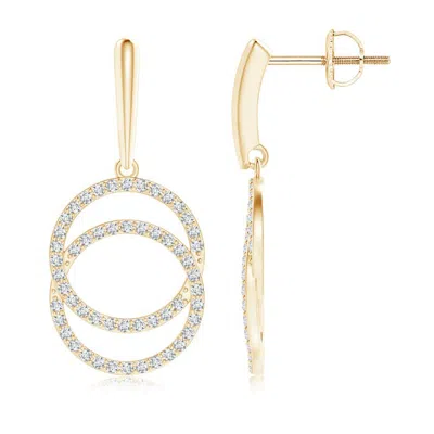ANGARA DIAMOND INTERLOCKING CIRCLE DANGLE EARRINGS