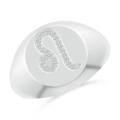 ANGARA DIAMOND LEO ZODIAC SIGN SIGNET RING