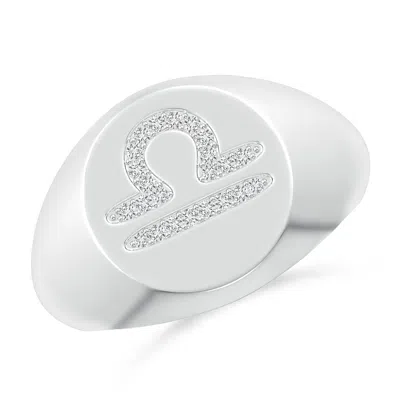 ANGARA DIAMOND LIBRA ZODIAC SIGN SIGNET RING