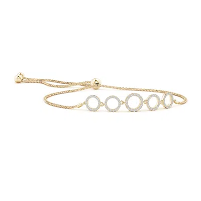 ANGARA DIAMOND OPEN CIRCLE LINK BOLO BRACELET