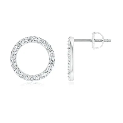 ANGARA DIAMOND OPEN CIRCLE STUD EARRINGS
