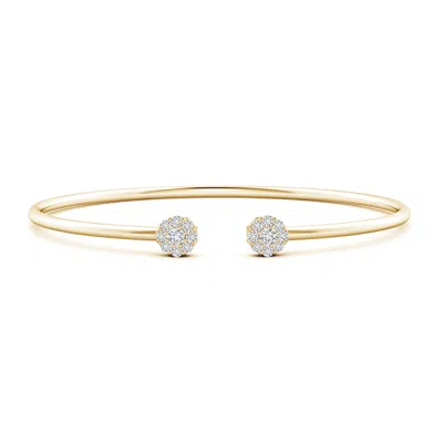 ANGARA DIAMOND OPEN FLEX FLORAL BANGLE