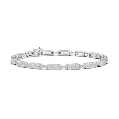 ANGARA DIAMOND RECTANGULAR & BOW TIE TENNIS BRACELET