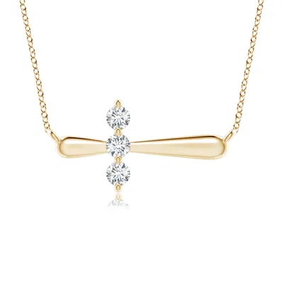 ANGARA DIAMOND SIDEWAYS CROSS NECKLACE