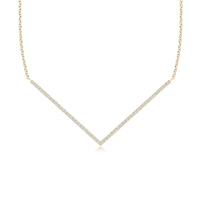 ANGARA DIAMOND STUDDED CHEVRON NECKLACE