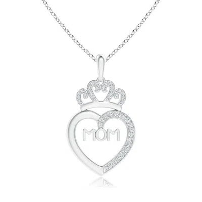 ANGARA DIAMOND STUDDED CROWN "MOM" HEART PENDANT