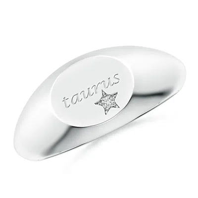 ANGARA DIAMOND TAURUS ENGRAVED SIGNET RING