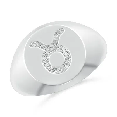 ANGARA DIAMOND TAURUS ZODIAC SIGN SIGNET RING