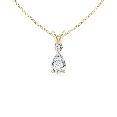 ANGARA DIAMOND TEARDROP PENDANT WITH DIAMOND ACCENT