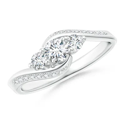 ANGARA DIAMOND THREE STONE BYPASS RING