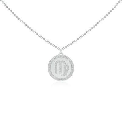 ANGARA DIAMOND VIRGO ZODIAC SIGN REVERSIBLE MEDALLION PENDANT