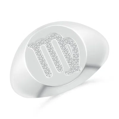 ANGARA DIAMOND VIRGO ZODIAC SIGN SIGNET RING