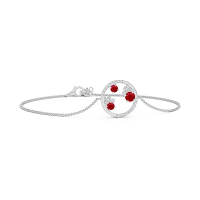 ANGARA DISPERSED RUBY AND DIAMOND CANCER CIRCLE BRACELET