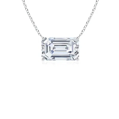 ANGARA EAST-WEST EMERALD-CUT LAB-GROWN DIAMOND SOLITAIRE PENDANT