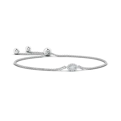 ANGARA EAST-WEST MARQUISE DIAMOND BOLO BRACELET WITH HALO