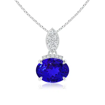 ANGARA EAST-WEST TANZANITE PENDANT WITH DIAMOND BALE