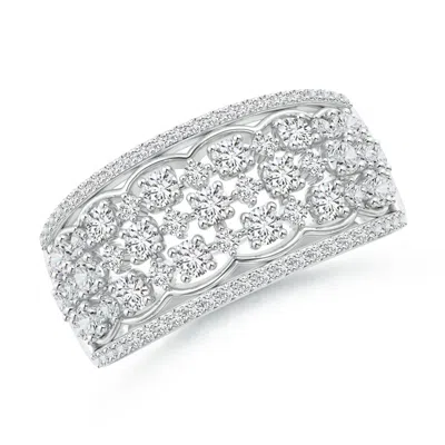 ANGARA EDWARDIAN STYLE DIAMOND LACE PATTERN BROAD ANNIVERSARY RING