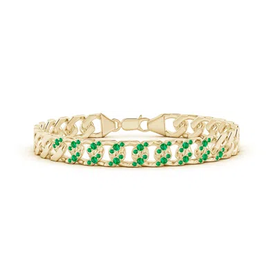 ANGARA EMERALD CURB CHAIN LINK BRACELET