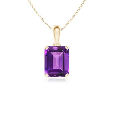 ANGARA EMERALD-CUT AMETHYST SOLITAIRE PENDANT