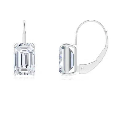 ANGARA EMERALD-CUT DIAMOND SOLITAIRE LEVERBACK EARRINGS