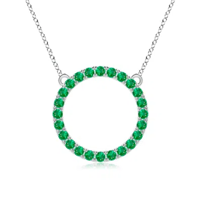 ANGARA EMERALD OPEN CIRCLE ETERNITY PENDANT
