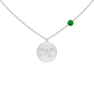 ANGARA EMERALD TAURUS CONSTELLATION MEDALLION PENDANT