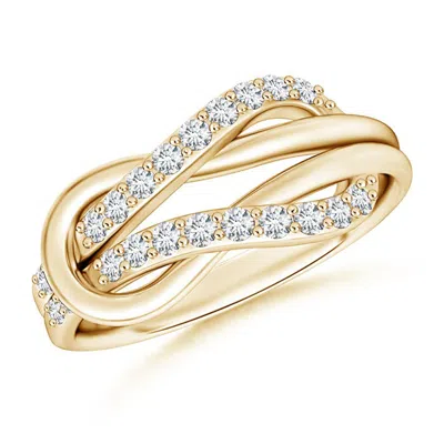 ANGARA ENCRUSTED DIAMOND INFINITY LOVE KNOT RING