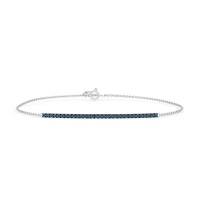 ANGARA ENHANCED BLUE DIAMOND BAR BRACELET