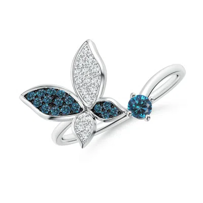 ANGARA ENHANCED BLUE DIAMOND BUTTERFLY BYPASS RING