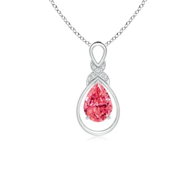 ANGARA FANCY INTENSE PINK DIAMOND INFINITY PENDANT WITH 'X' MOTIF