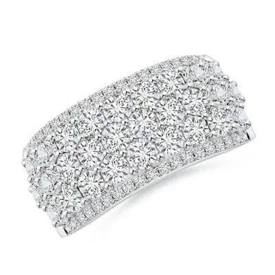 ANGARA FIVE-ROW DIAMOND BROAD ANNIVERSARY RING