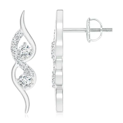 ANGARA FLAME-SHAPED DIAMOND STUD EARRINGS