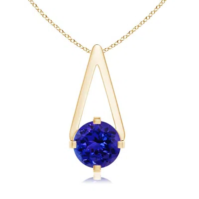 ANGARA FLAT PRONG-SET SOLITAIRE TANZANITE TRIANGULAR PENDANT